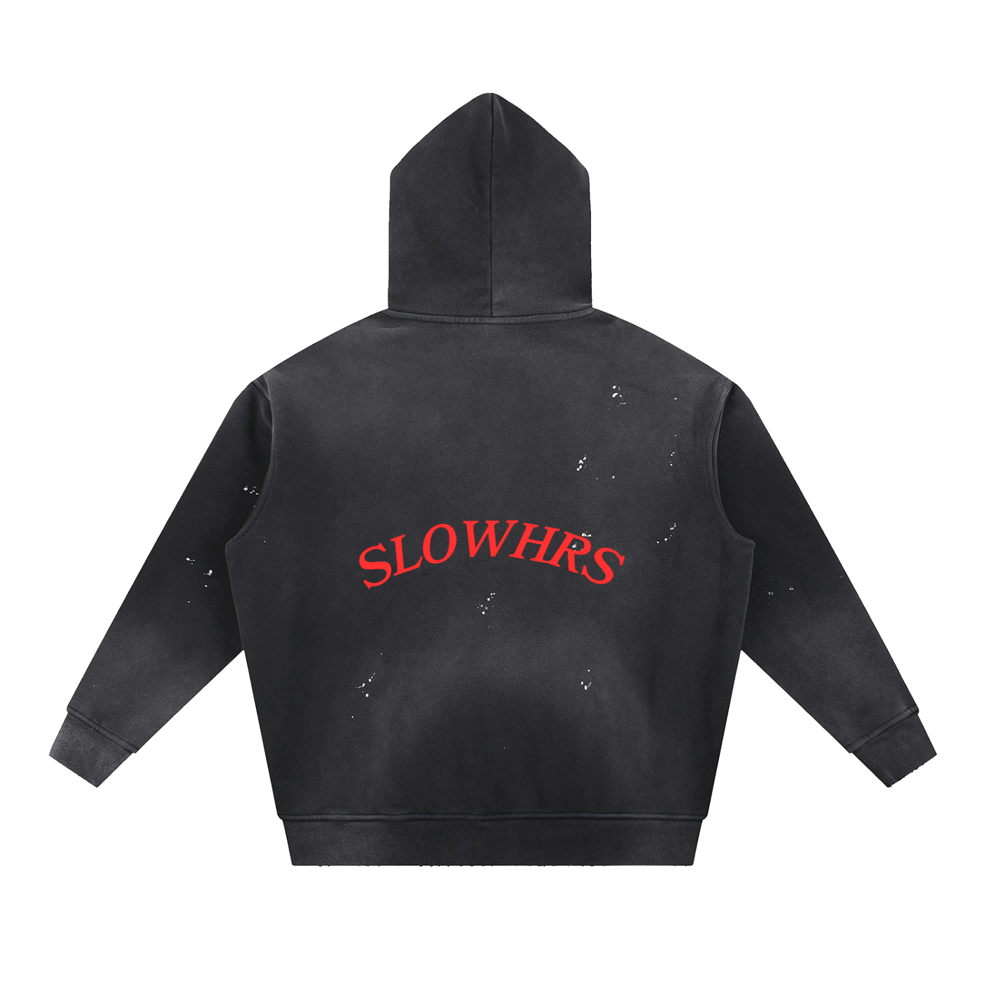 Vintage Washed Frayed Fleece Hoodie