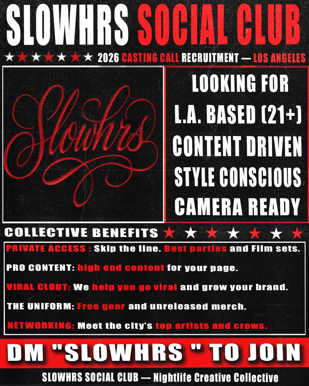 Content Creators Wanted — SLOWHRS Casting Call