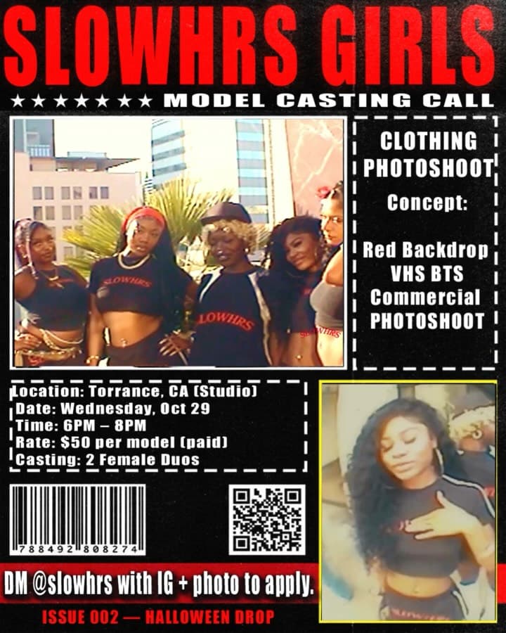 Model Casting — Issue 002 — SLOWHRS Casting Call
