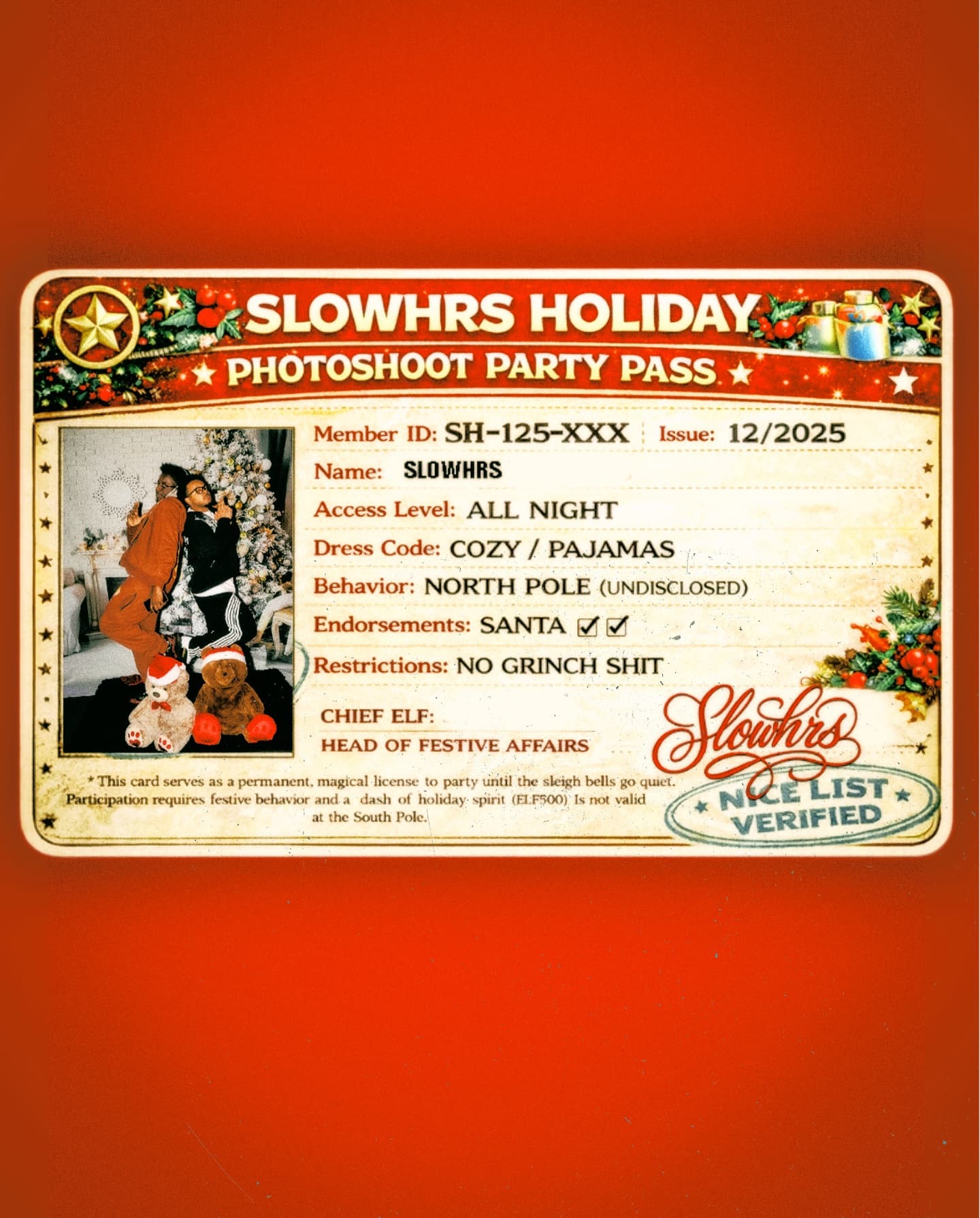 SLOWHRS Holiday Photoshoot at Harbarium — frame 1 of 17