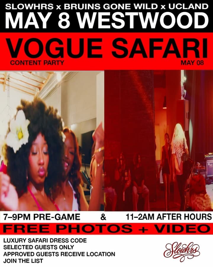 Vogue Safari — SLOWHRS Event Flyer