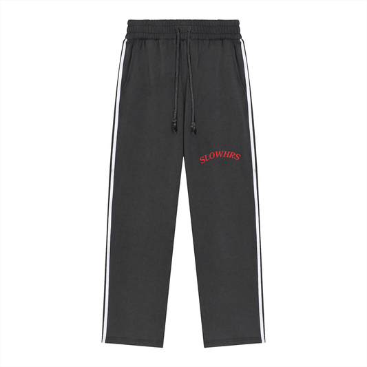 Snow Washed Contrast Tape Sweatpants